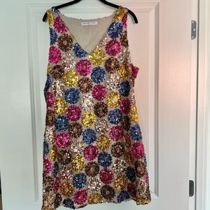 Trina Turk Glitterati Dress in multicolored sequins